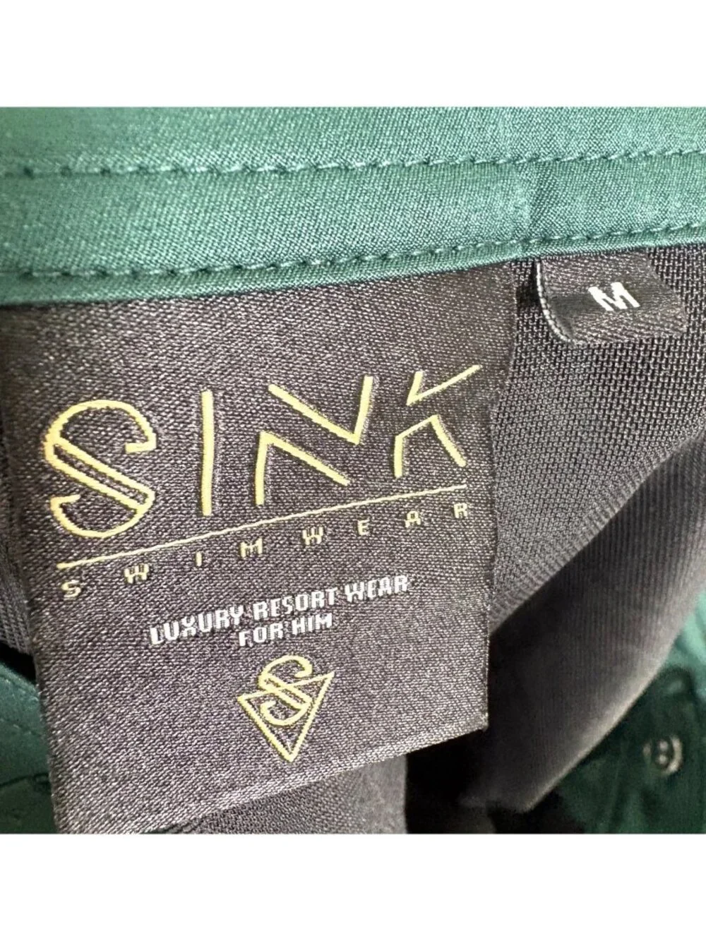 Sink Pinnacle Tailored Pine Green Swim Shorts Size Medium